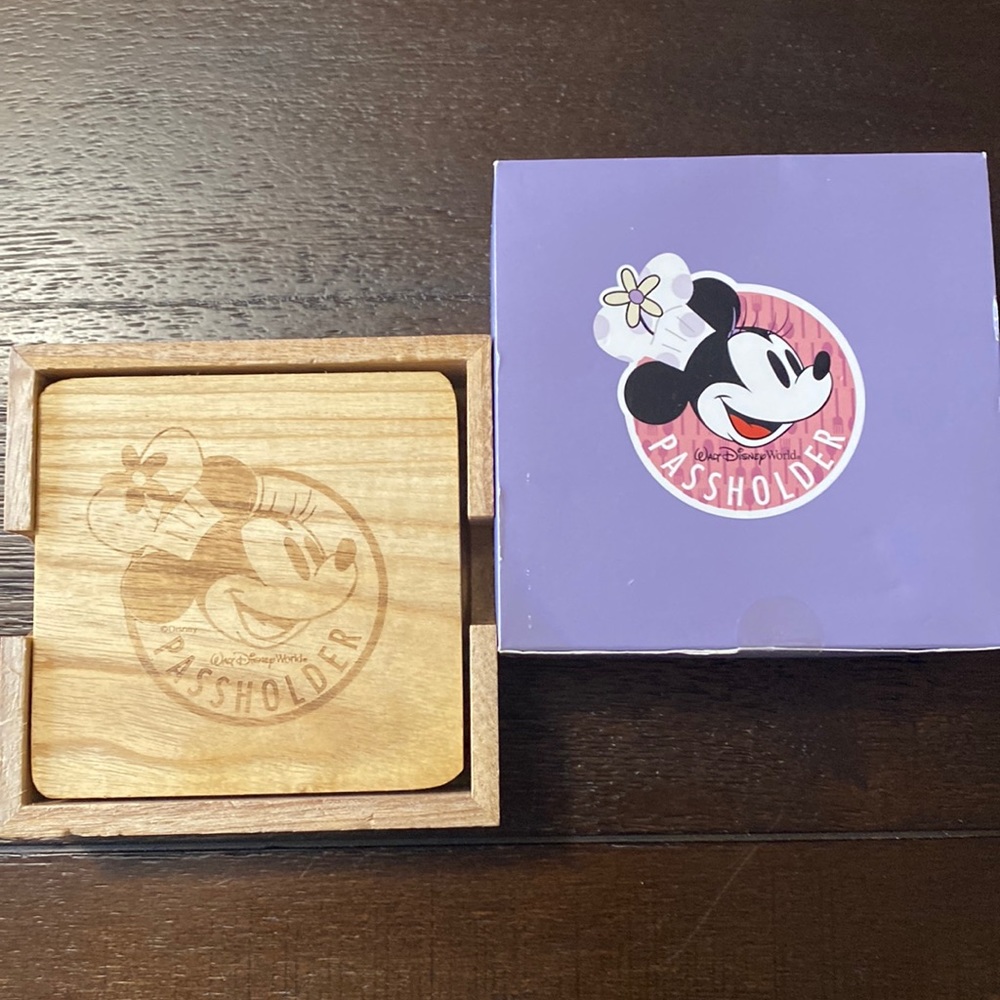 Disney Annual Passholder Wooden Coaster Set